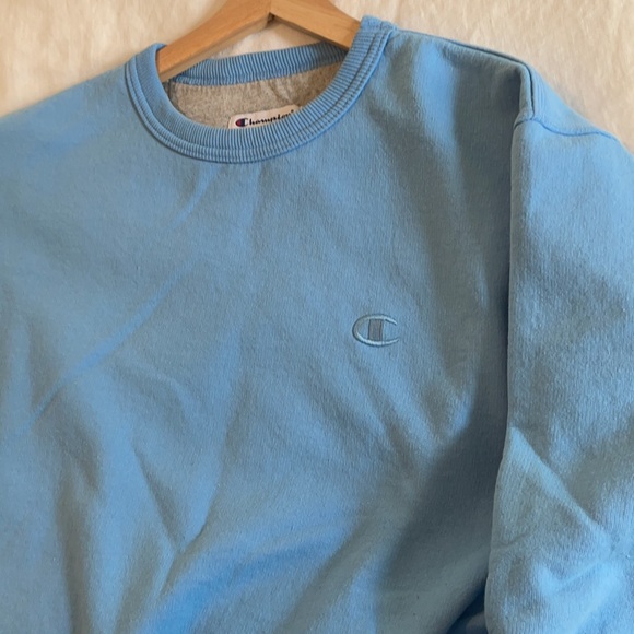 Champion Powerblend Fleece Crew Sweatshirt- Blue M - Picture 8 of 10